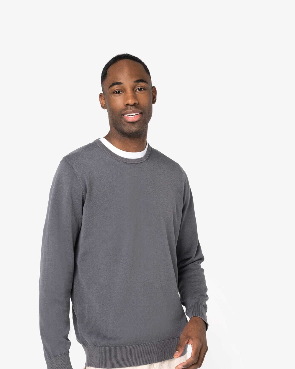 Pulls personnalisable NATIVE SPIRIT Pull écoresponsable délavé à col rond homme