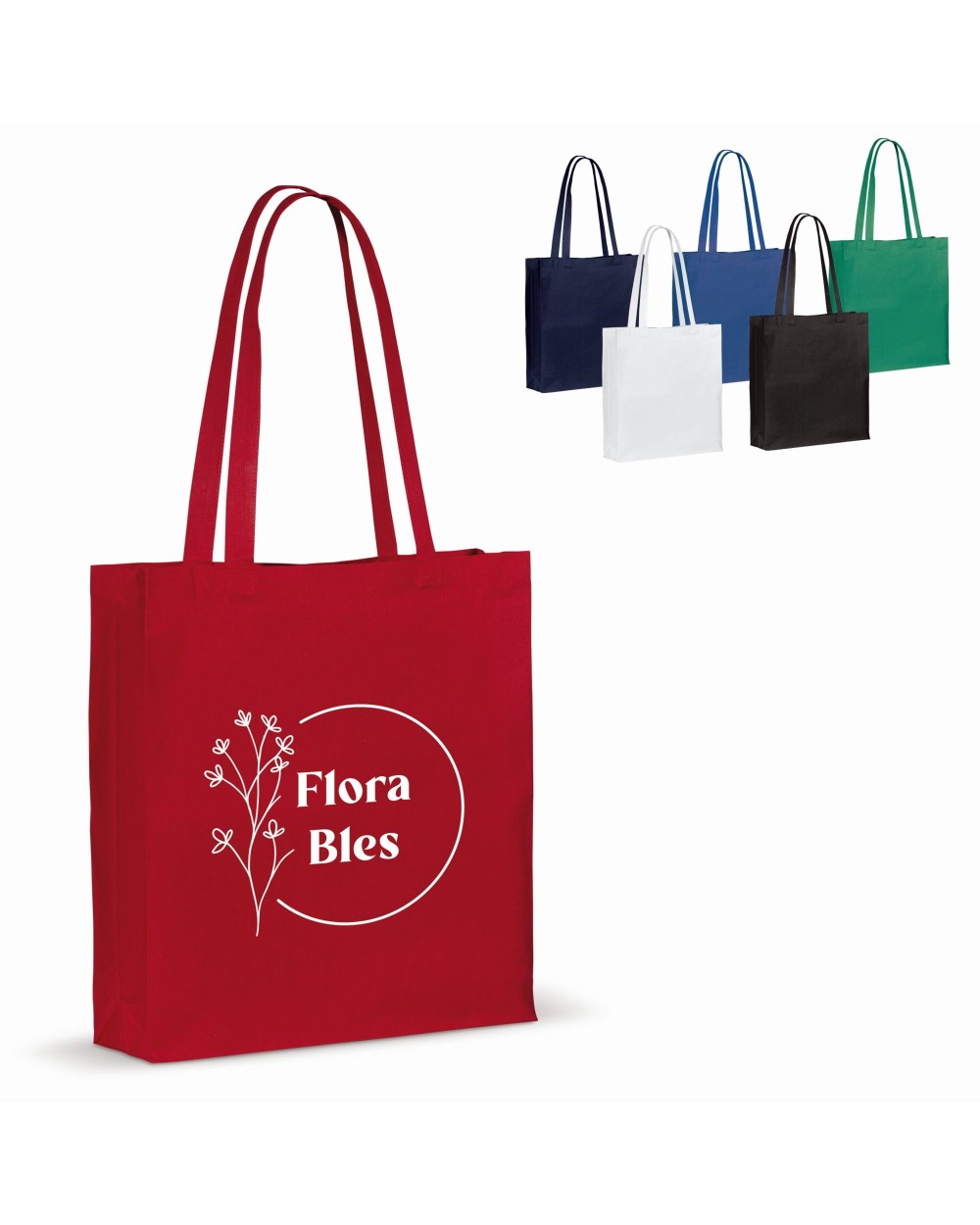 Tote bags personnalisable 4DO Sac en coton recyclé avec soufflet 140g/m² 38x10x42cm