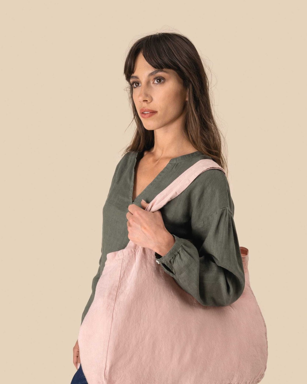 Tote bags SPASSO Linnen shopper voor bedrukking &amp; borduring