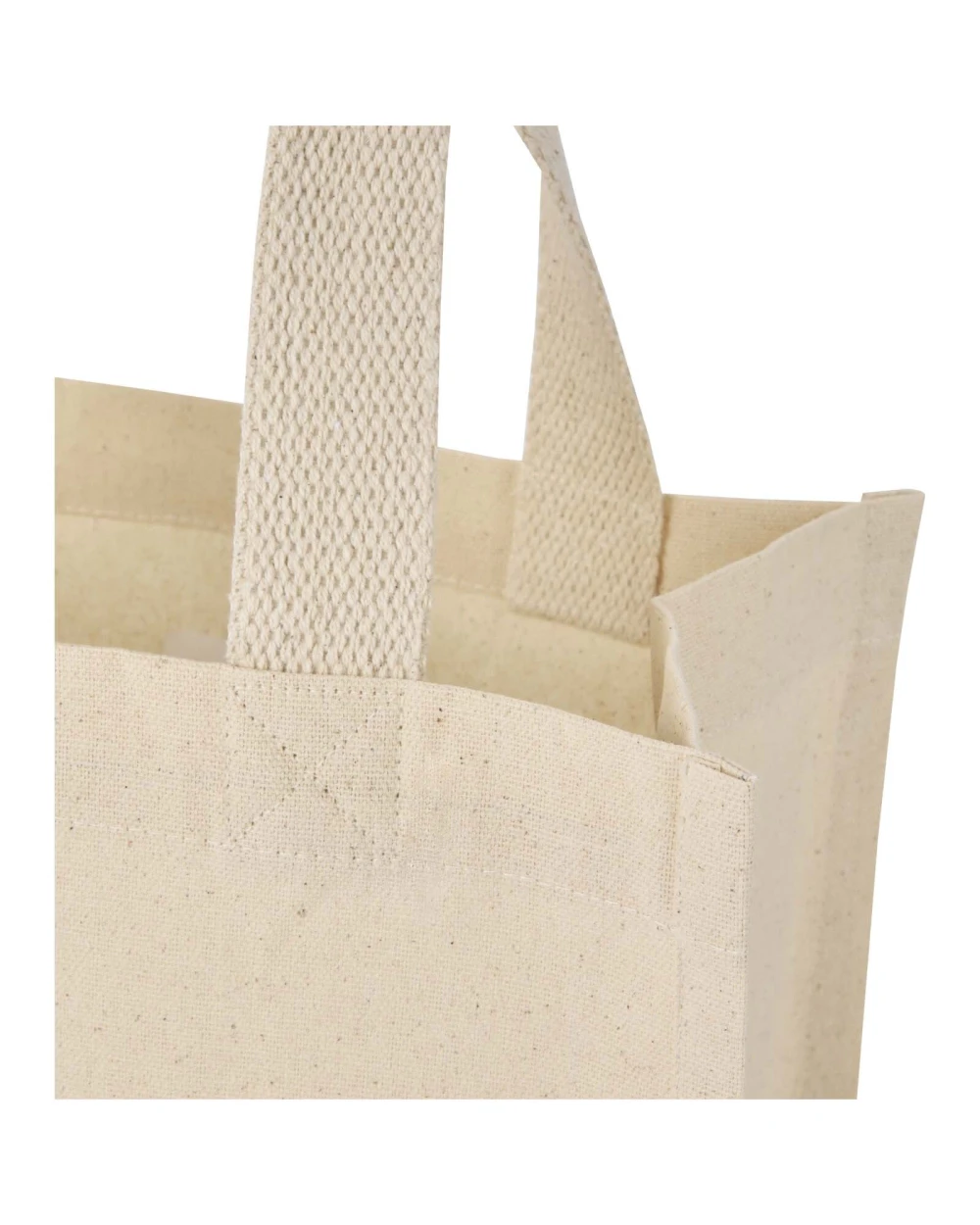 Tote bags personnalisable 4DO Mini sac shopping Odessa à soufflet en coton recyclé de 9 L et 220 g/m² certifié GRS