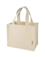 Tote bags personnalisable 4DO Mini sac shopping Odessa à soufflet en coton recyclé de 9 L et 220 g/m² certifié GRS