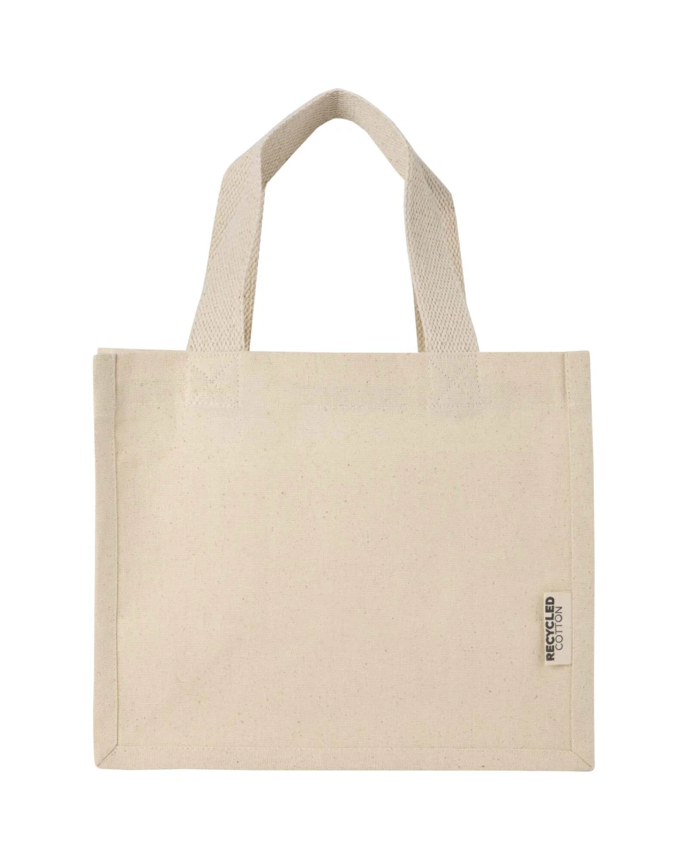4DO Odessa Mini-Tragetasche mit Bodenfalte aus 220 g/m² GRS Recyclingbaumwolle 9L Tote Bags personalisierbar