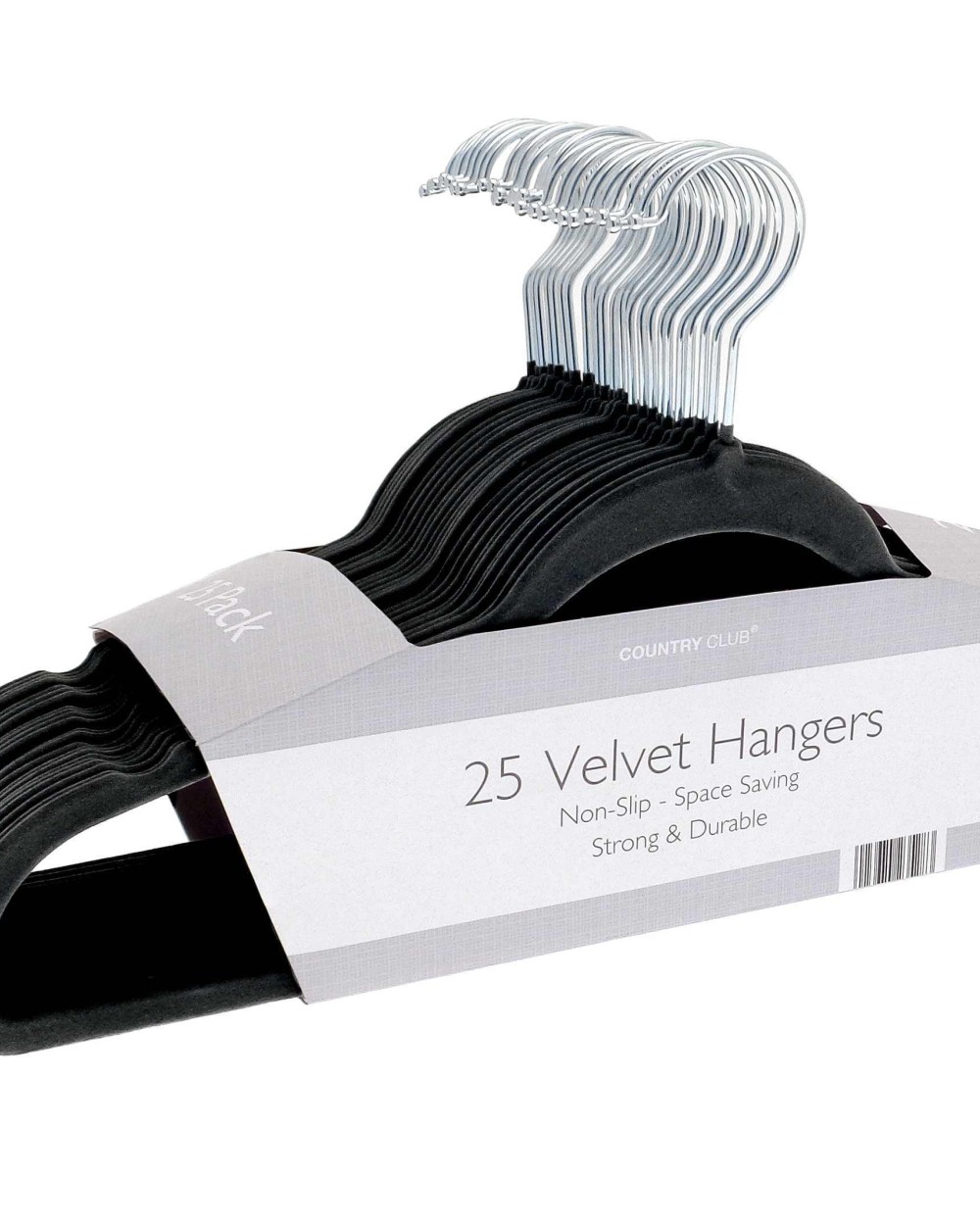 Benodigdheden HOME & LIVING Velvet-effect coat hangers (25-pack) voor bedrukking &amp; borduring
