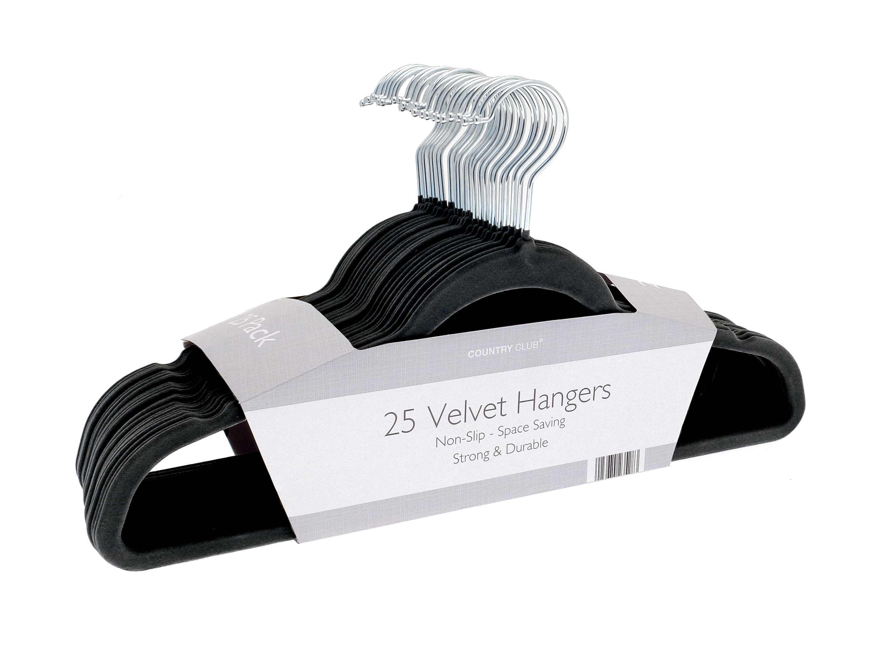 Benodigdheden HOME & LIVING Velvet-effect coat hangers (25-pack) voor bedrukking &amp; borduring