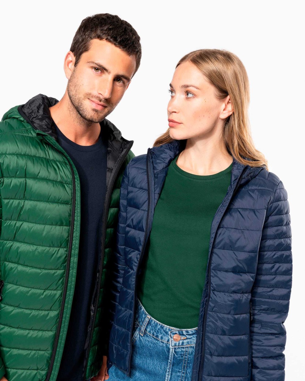 Jassen KARIBAN Men's lightweight hooded padded jacket voor bedrukking &amp; borduring