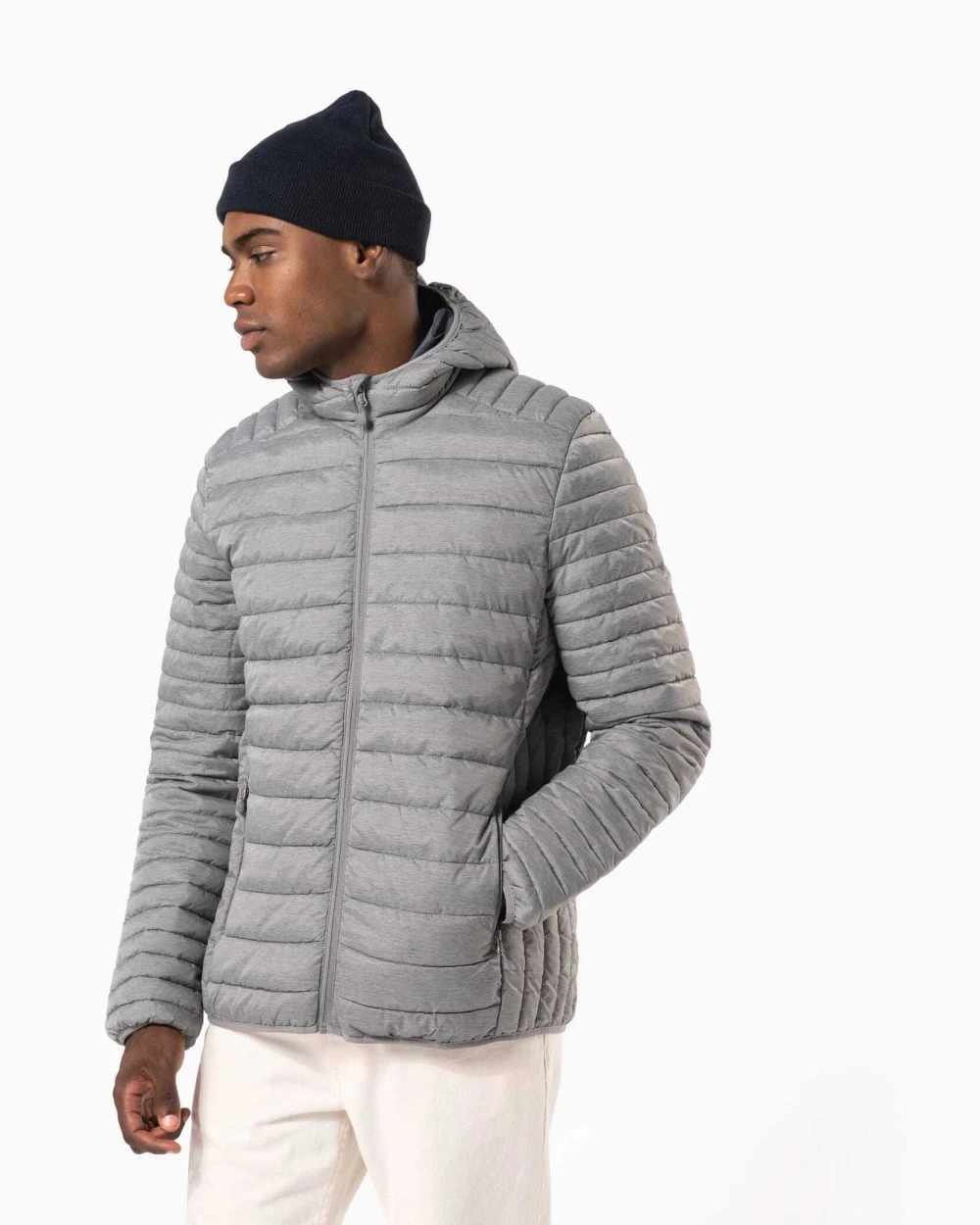 Jassen KARIBAN Men's lightweight hooded padded jacket voor bedrukking &amp; borduring