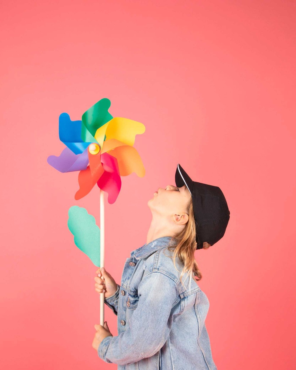 Petjes K-UP Kinderpet Met 5 Panelen En Contrasterende Bies voor bedrukking &amp; borduring