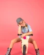 Petjes K-UP Kinderpet Met 5 Panelen En Contrasterende Bies voor bedrukking &amp; borduring