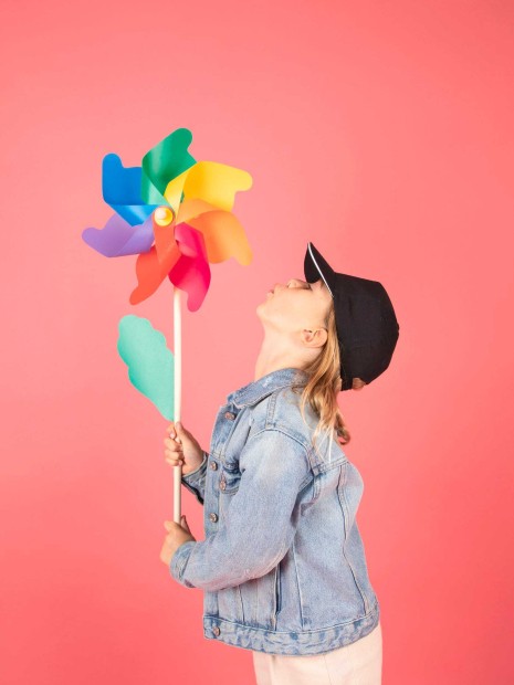 Casquettes à personnaliser K-UP Casquette enfant avec sandwich contrasté - 5 panneaux 