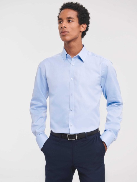 Chemises à personnaliser RUSSELL Chemise homme manche longues à chevrons 