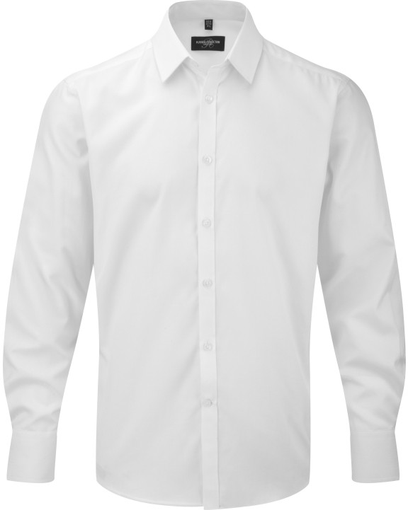 RUSSELL Men's Long Sleeve Herringbone Shirt Hemden personalisierbar