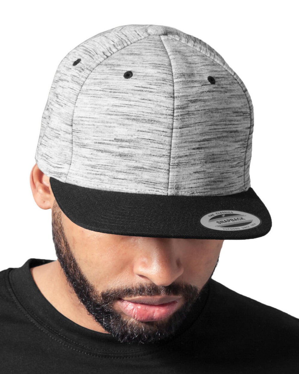 FLEXFIT Stripes Melange Crown Snapback Kappen personalisierbar