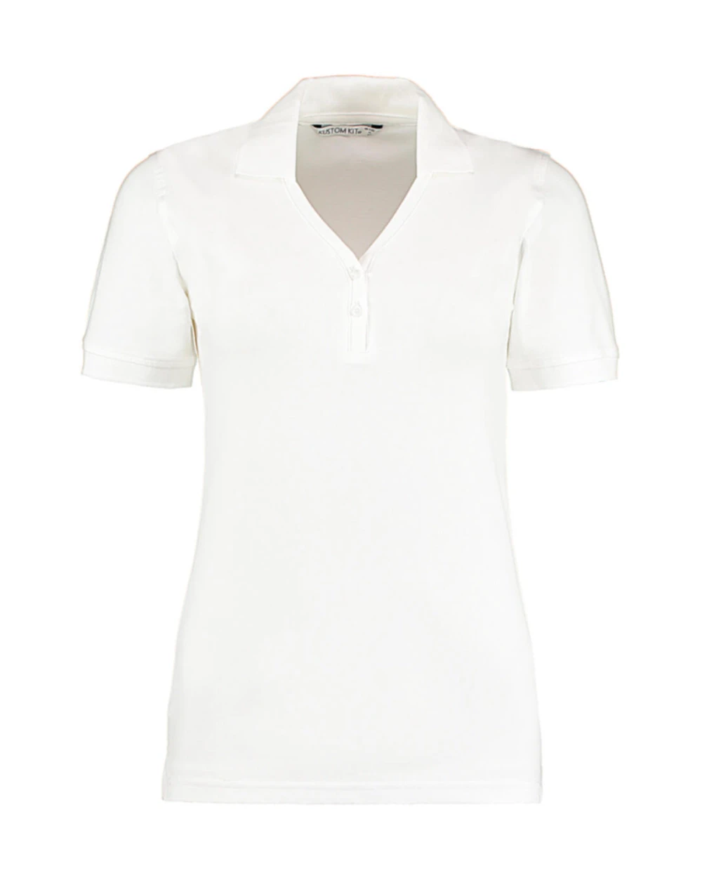 Polo's KUSTOM KIT Women's Regular Fit Comfortec® V Neck Polo voor bedrukking &amp; borduring