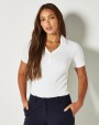 KUSTOM KIT Women's Regular Fit Comfortec® V Neck Polo Poloshirts personalisierbar