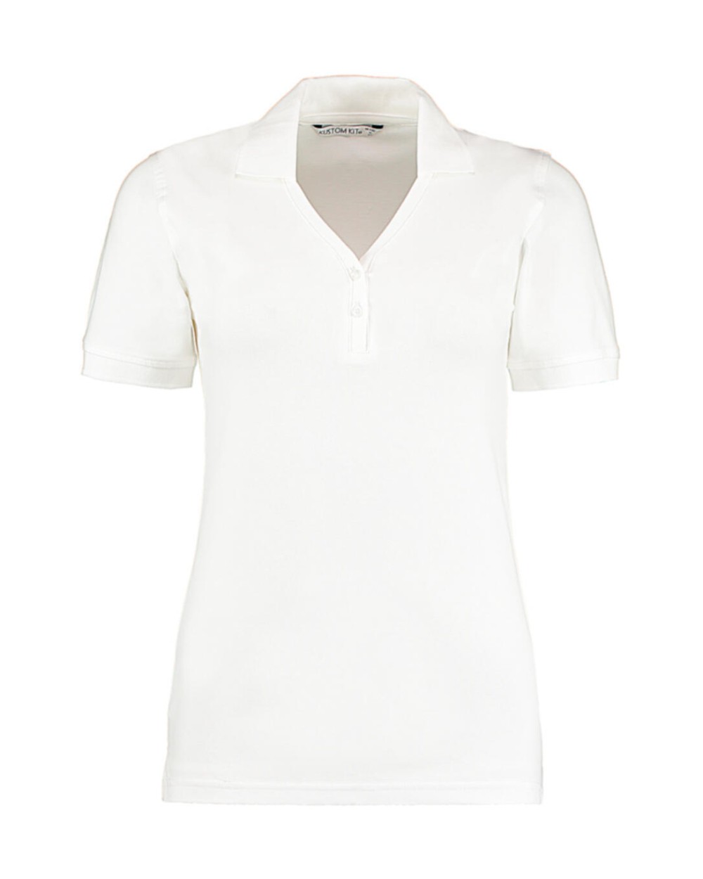 Polo's KUSTOM KIT Women's Regular Fit Comfortec® V Neck Polo voor bedrukking &amp; borduring