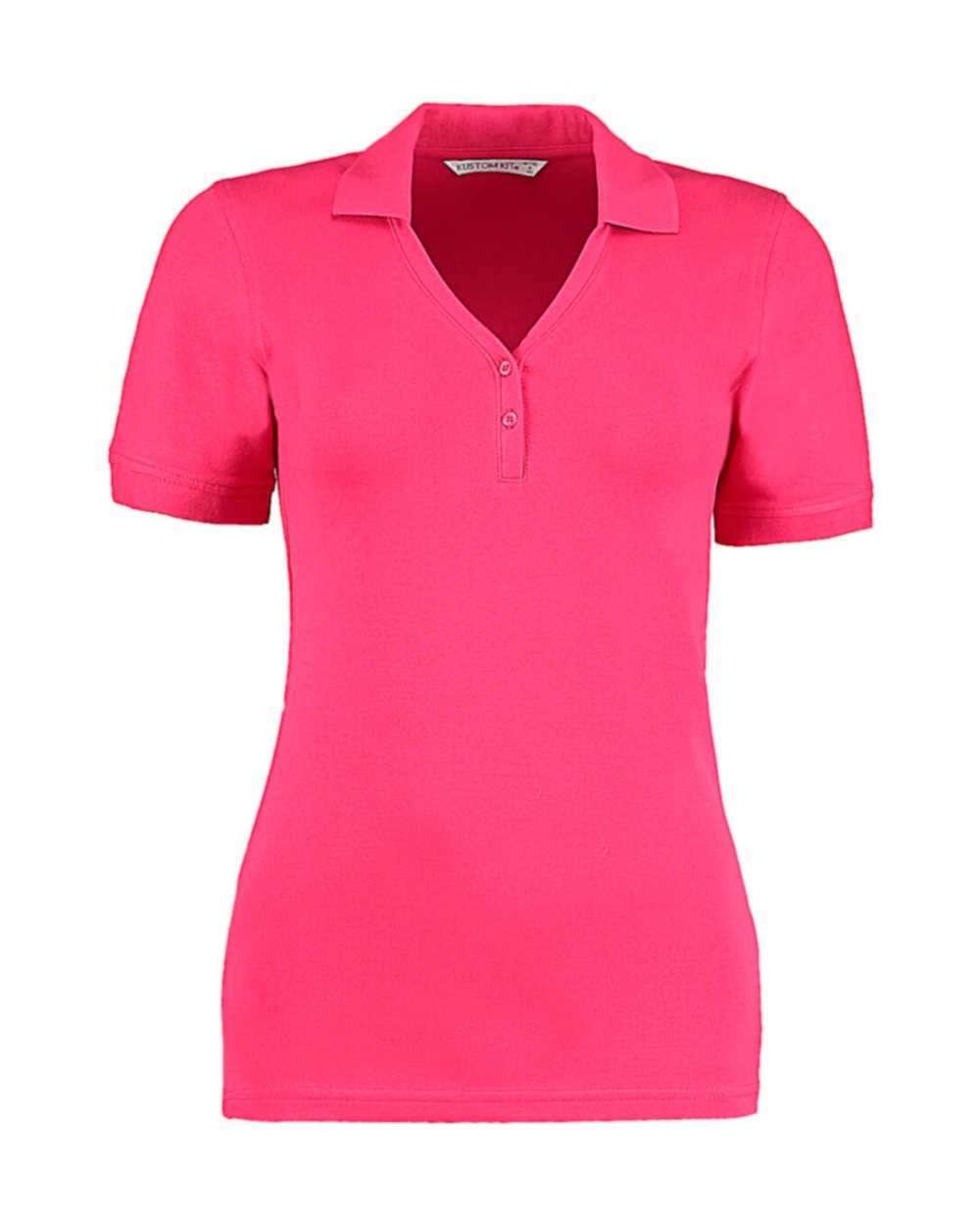 Polo's KUSTOM KIT Women's Regular Fit Comfortec® V Neck Polo voor bedrukking &amp; borduring
