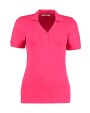 Polo's KUSTOM KIT Women's Regular Fit Comfortec® V Neck Polo voor bedrukking &amp; borduring