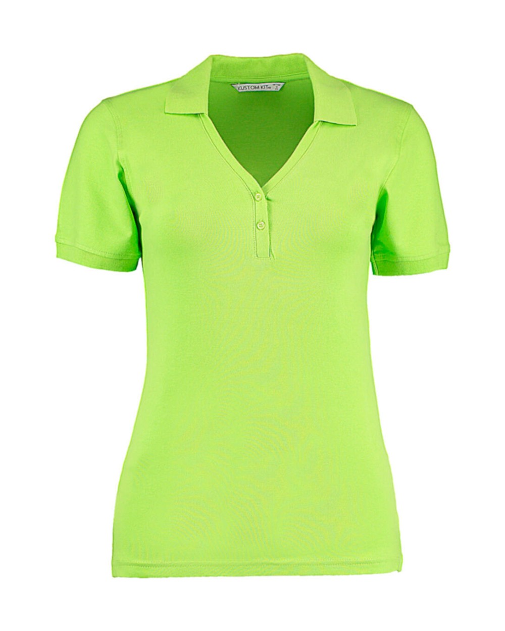 Polo's KUSTOM KIT Women's Regular Fit Comfortec® V Neck Polo voor bedrukking &amp; borduring