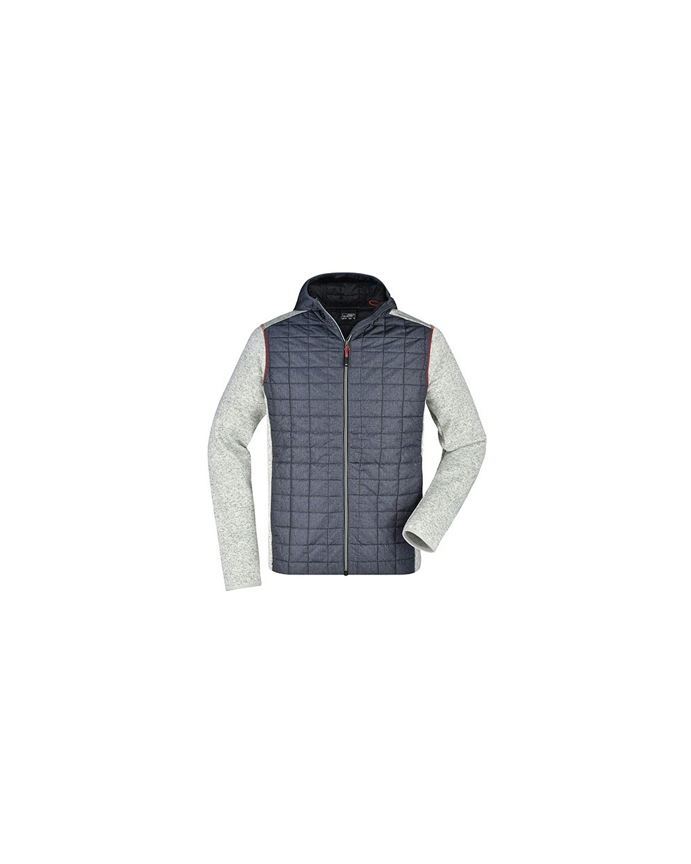 Jassen JAMES & NICHOLSON Men's Knitted Hybrid Jacket voor bedrukking &amp; borduring