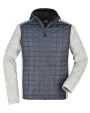 JAMES & NICHOLSON Men's Knitted Hybrid Jacket Jacken personalisierbar