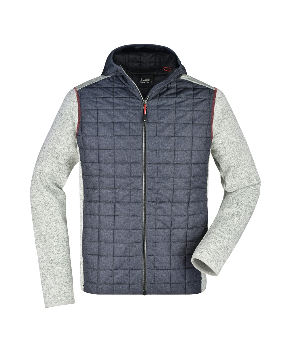 Jassen JAMES & NICHOLSON Men's Knitted Hybrid Jacket voor bedrukking &amp; borduring