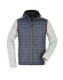 Jassen JAMES & NICHOLSON Men's Knitted Hybrid Jacket voor bedrukking &amp; borduring