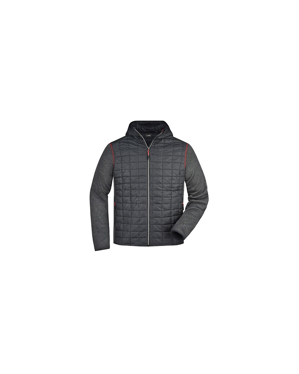 Jassen JAMES & NICHOLSON Men's Knitted Hybrid Jacket voor bedrukking &amp; borduring