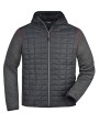JAMES & NICHOLSON Men's Knitted Hybrid Jacket Jacken personalisierbar