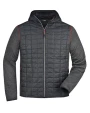 JAMES & NICHOLSON Men's Knitted Hybrid Jacket Jacken personalisierbar