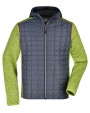 JAMES & NICHOLSON Men's Knitted Hybrid Jacket Jacken personalisierbar