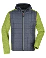 JAMES & NICHOLSON Men's Knitted Hybrid Jacket Jacken personalisierbar