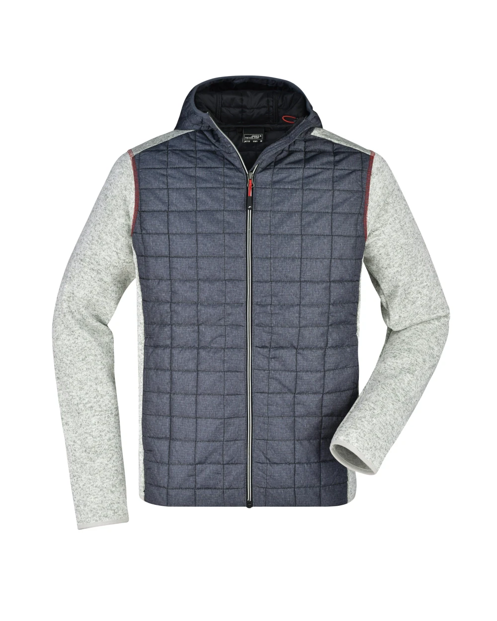 JAMES & NICHOLSON Men's Knitted Hybrid Jacket Jacken personalisierbar