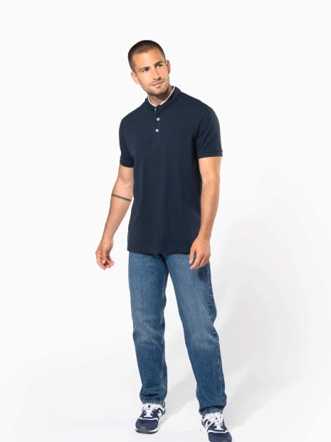 Polos à personnaliser KARIBAN Polo col mao manches courtes homme 