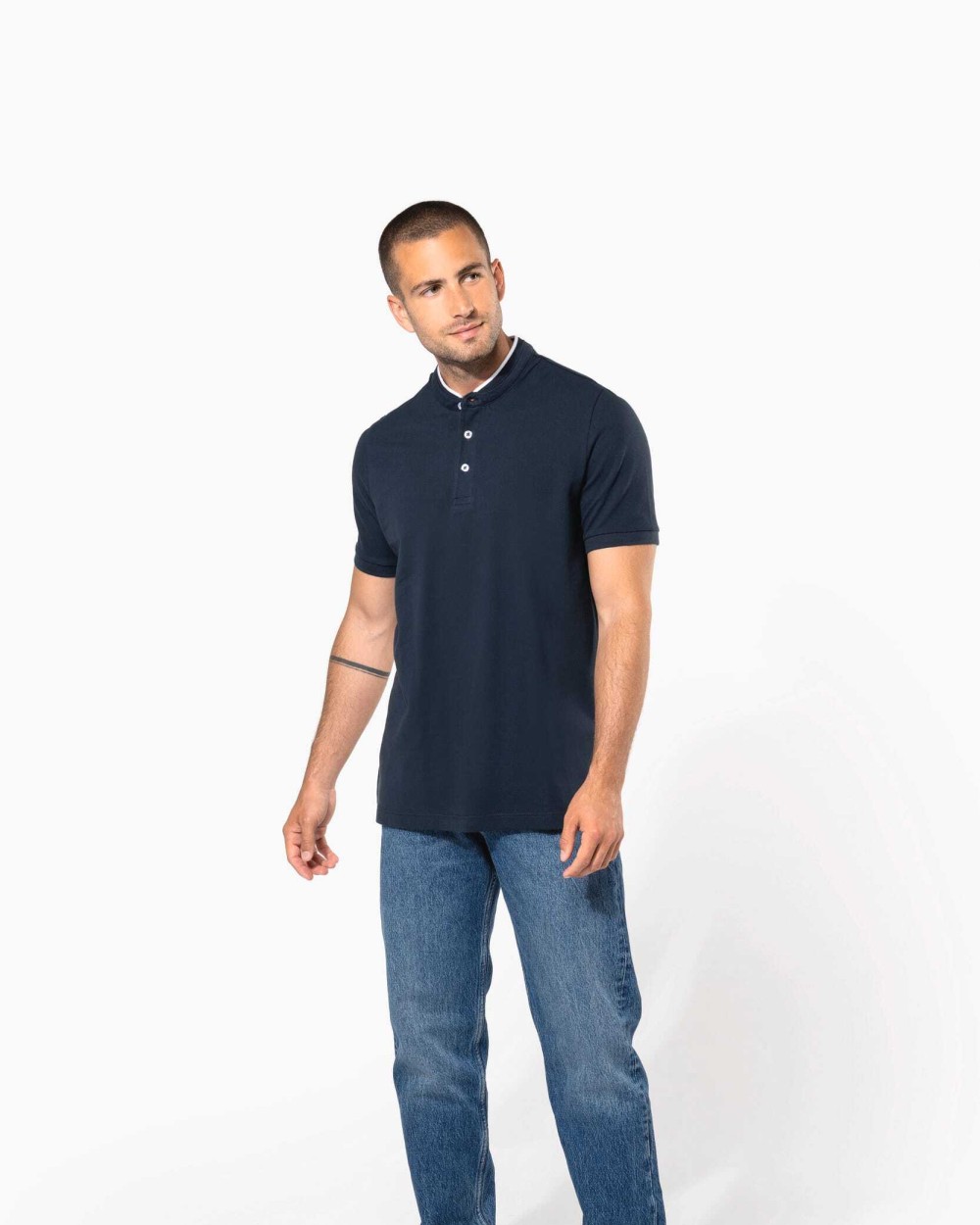 Polos personnalisable KARIBAN Polo col mao manches courtes homme