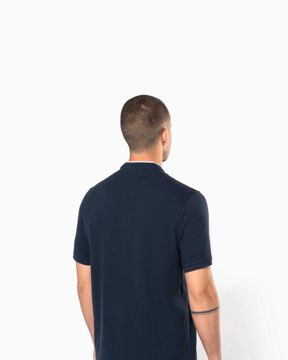 KARIBAN Kurzarm-Polohemd für Herren mit Maokragen Poloshirts personalisierbar