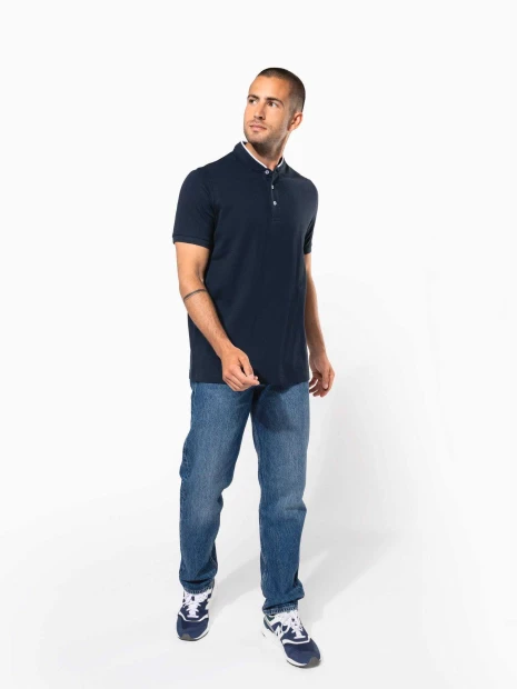 Polos à personnaliser KARIBAN Polo col mao manches courtes homme 