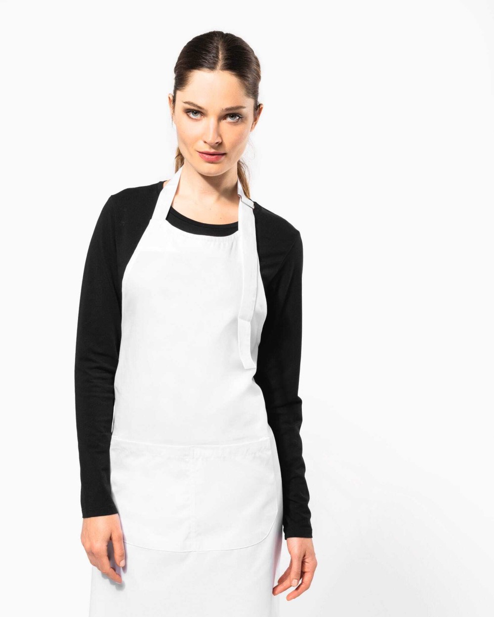 Schorten KARIBAN Schort van polykatoen wasbaar op hoge temperatuur voor bedrukking &amp; borduring