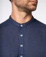 Chemises personnalisable SPASSO Chemise à col Mao délavée  en lin homme