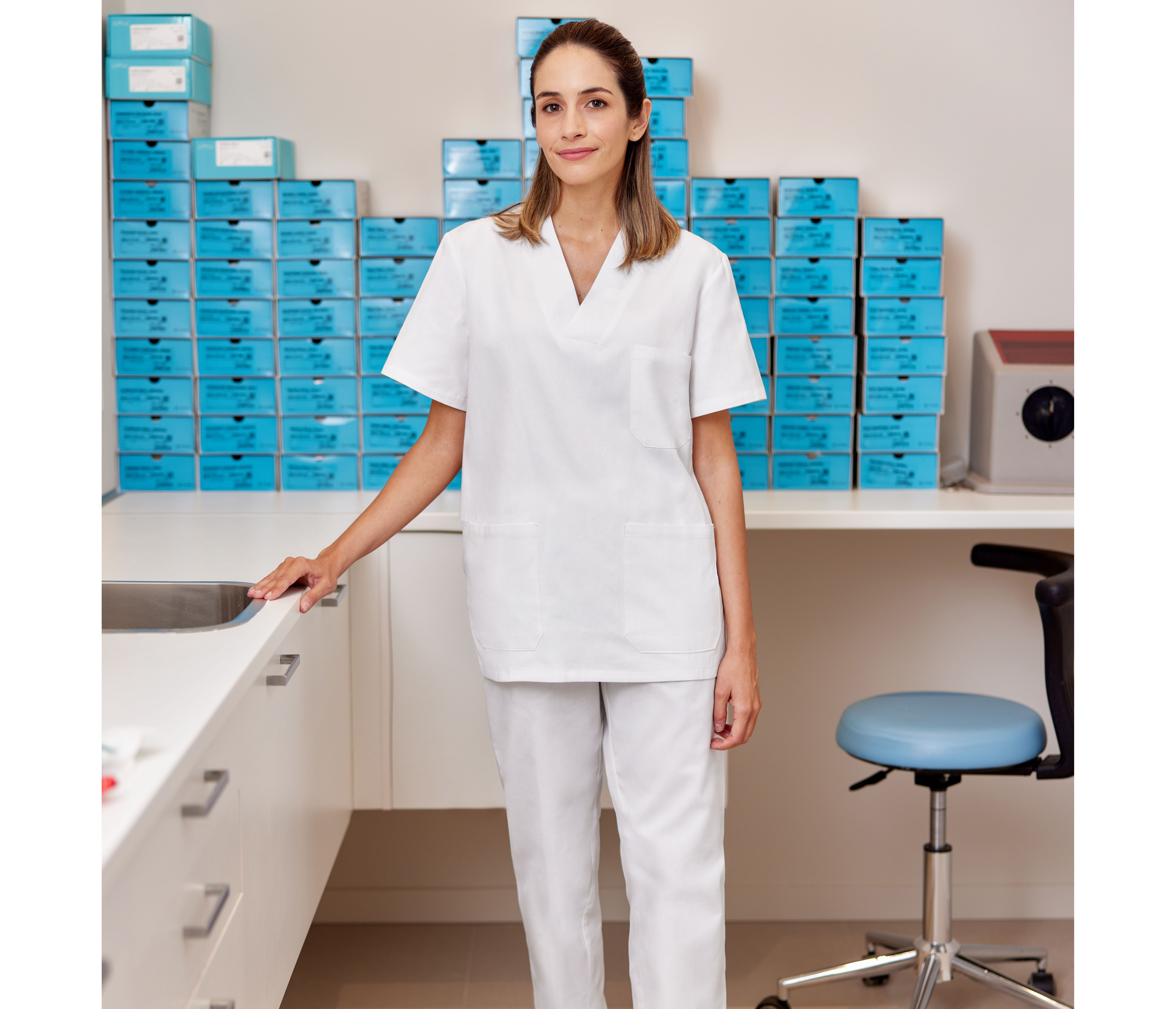 Schorten VELILLA SHORT-SLEEVE COTTON SHIRT voor bedrukking &amp; borduring