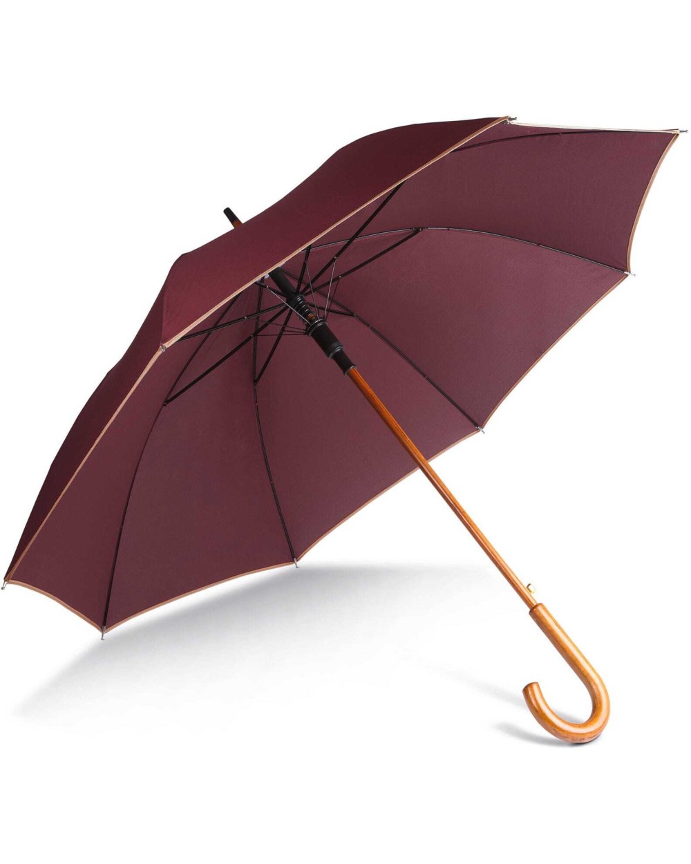 KIMOOD Holzstock Regenschirm Regenschirme personalisierbar