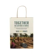 4DO Papiertüte 150 g/m² aus landwirtschaftlichen Reststoffen mit gedrehten Griffen – 24 × 9 × 32 cm Taschen personalisierbar