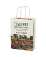 Tassen & Zakken 4DO Papieren tas 150 g/m2 gemaakt van landbouwafval met gedraaide handgrepen - 24 x 9 x 32 cm voor bedrukking &amp; borduring