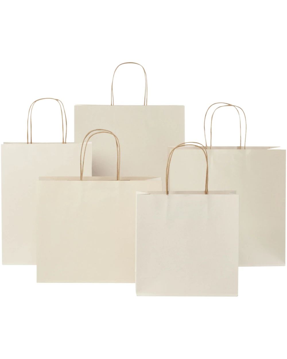 Sacs & Bagagerie personnalisable 4DO Sac en papier fabriqué à partir de déchets agricoles 150 g/m2 avec poignées torsadées, 24 x 9 x 3...