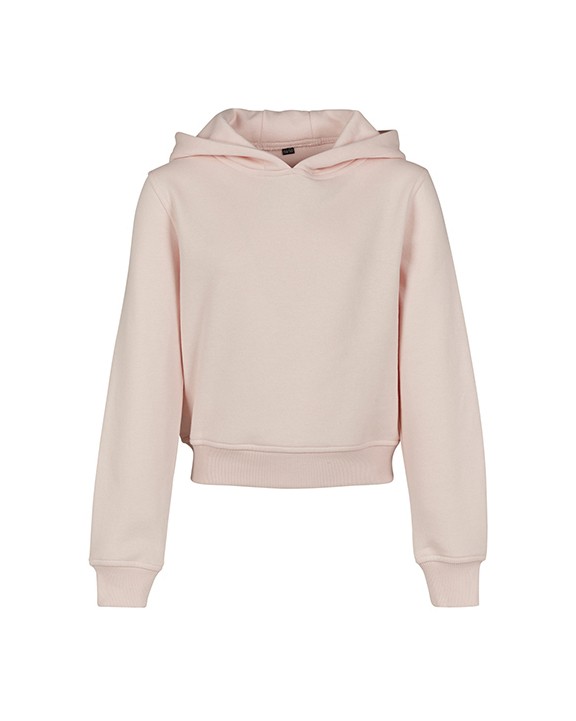 BUILD YOUR BRAND Girls Cropped Sweat Hoody Sweatshirts personalisierbar
