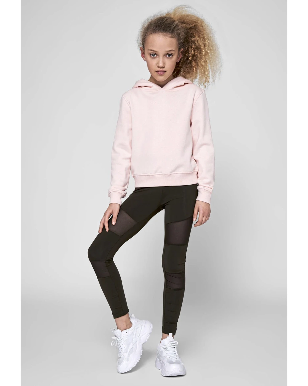 BUILD YOUR BRAND Girls Cropped Sweat Hoody Sweatshirts personalisierbar