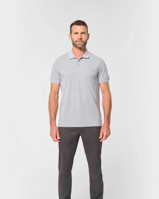 Polos personnalisable Wk. Designed To Work Polo unisexe écoresponsable avec poche poitrine