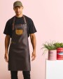 PREMIER Division - Waxed look denim bib apron with faux leather Schürzen personalisierbar