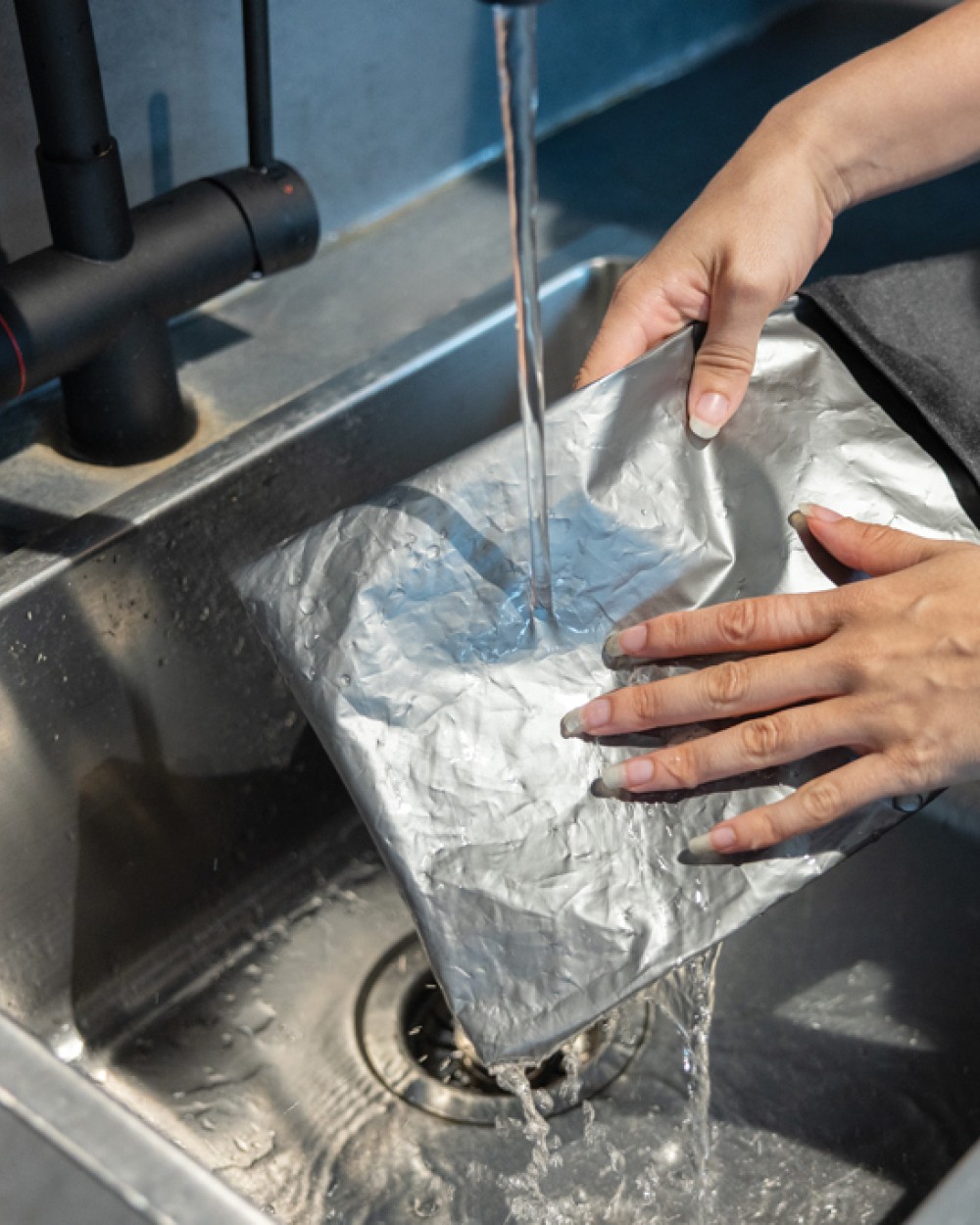 Tassen & Zakken 4DO Snackstrap AWARE™ RPET opvouwbare lunchzak 30x20CM voor bedrukking &amp; borduring