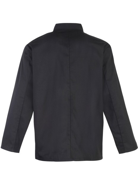 PREMIER Veste de cuisine manches longues à boutons pression /api/colors/b9fdad4a-5e94-45cb-8c03-c08b349b28c3 personnalisable