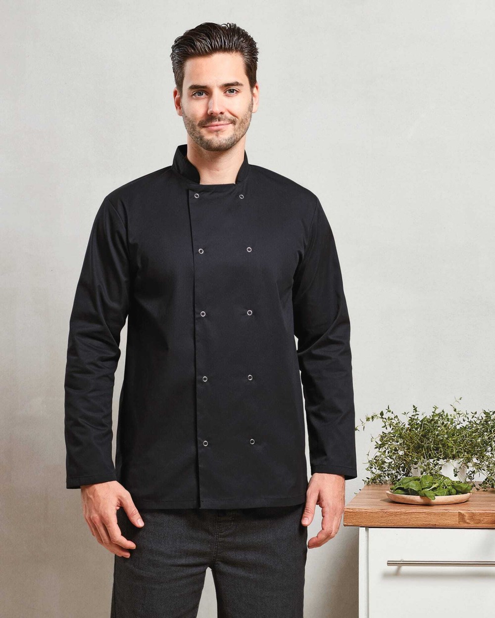Vestes personnalisable PREMIER Veste de cuisine manches longues à boutons pression